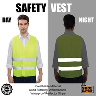 Reflective Safety Vest With High Visibility Safety Clothing Jaket Keselamatan Lelaki Perempuan