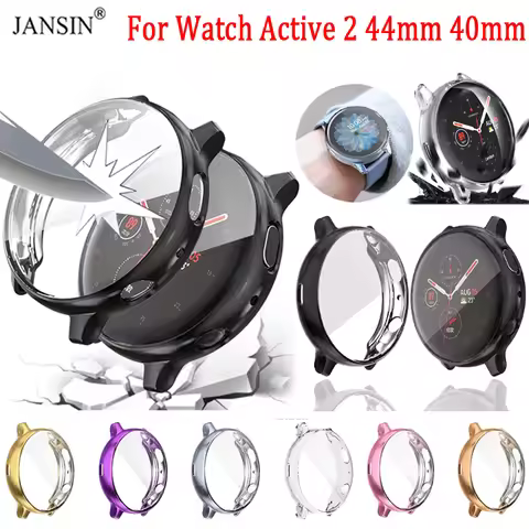Screen Protector Case For Samsung Galaxy Watch Active 2 44mm 40mm Soft TPU All-Around Bumper Cover F