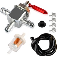 Two-Way 1/4" Fuel Shut Off Valve for Exmark Hustler 1-633347 745059 Scag 482212 with Fuel Line