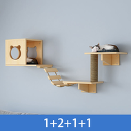 พร้อมส่ง PMT  กล่องแมวติดผนัง คอนโดแมวติดผนัง บ้านกล่องแมวติดผนังเซต บ้านแมว ถุงนอนแมว คอนโดแมว  พื้