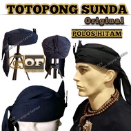 TOTOPONG SUNDA PRIA DEWASA BORDIR / POLOS HITAM BENDO SUNDA - GOF