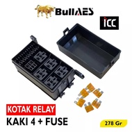 4-Prong Relay Box Relay Fuse Holder Box ICC