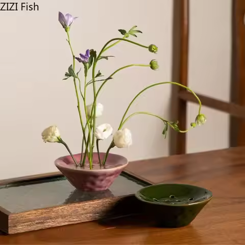Creative Lotus Seedpod Vase Ikebana Kenzen Flower Frog Artificial Flower Decorative Floral Arrangeme