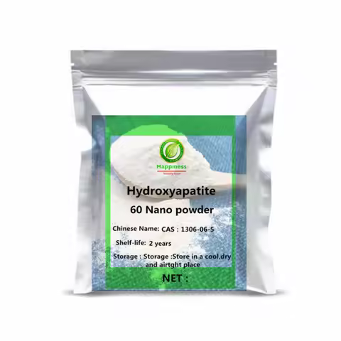 High Purity Hydroxyapatite Powder Nano HA CAS 1306-06-5 60nm Cosmetic Raw Material 50-1000g Bulk