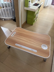 床上懶人摺疊木紋桌