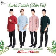 KURTA FATTAH SLIM FIT ITALIAN COOLING COTTON | KURTA RAYA 2023 SAIZ XS-XL [JELITA WARDROBE]