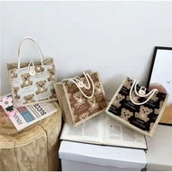 Linen Tote Bag New Fashion Super Cute Teddy Bear/Fruit There Are 7 Designs sn99