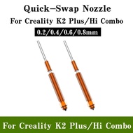 For Creality Hi Combo K2 Plus Nozzle Quick-Swap Nozzle Kit Hardened steel All-metal Design For Creal