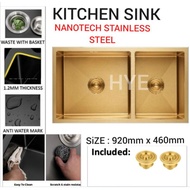 Premium ITTO Stainless Steel Nano Gold Sink / Black Sink S92/Sinki Dapur Emas