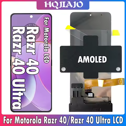 6.9" AMOLED For Motorola Razr 40 LCD Display Touch Screen Digitizer Assembly For Moto Razr 40 Ultra 