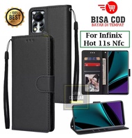 PREMIUM Flip Case Infinix Hot 11s Nfc Case Wallet Kulit Casing Dompet Case