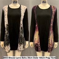 8308 long blouse Lycra murah