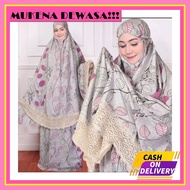 Mukena Katun Jepang Polos Renda Mewah Travel Putih Kain Bali M2J8 Tebaru 2022 Jumbo Bahan Adem Murah