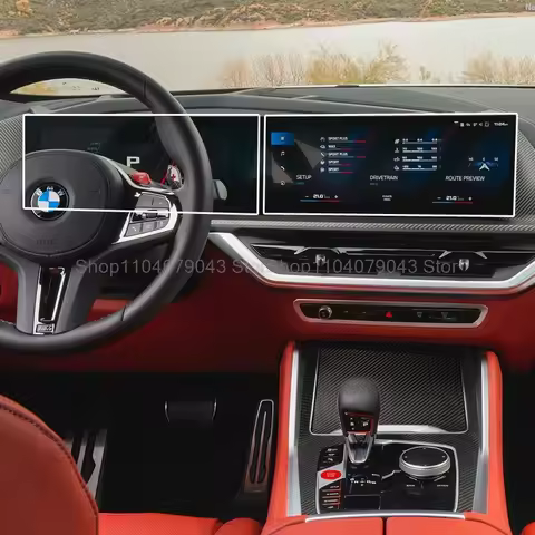 Tempered glass Protector film For BMW Series 3/5/7 X5 X6 IX XM 2025 2024 14.9 Inch GPS navigation an