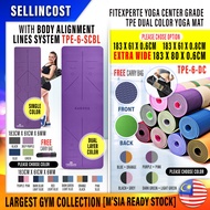 [Free Shipping] SellinCost FEXPERT Premium Grade 6MM / 8MM TPE Dual Color Yoga Mat Non-Slip Double S
