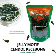 Jelly motif CENDOL KECEBONG HIJAU / cendol/ cendol kecebong / kecebong merk Super Aneka Jelly / jell
