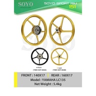 Kriss1/Wave100/EX5Dream Soyo 151 5 Batang 5 Legs Sport Rims Gold/Black Cutting FG511 Soyo