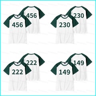 SY3 Squid Game Season 2 number 230 456 222 149 summer T-shirt Anime Short Sleeve Top YS3