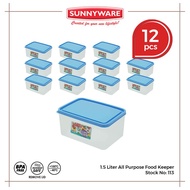 12pcs (1 dozen) set 1.5 liter Food Keeper 1.5 liter Food Keeper Food Keeper Microwavable All Purpose