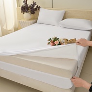 Dansunreve Waterproof Zip Bedsheet Solid Color 11.8" Bed Sheet Full Wrap Berzip Mattress Cover Detac