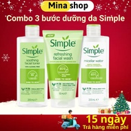COMBO SIMPLE Makeup remover + Facial cleanser + Simple Toner