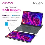 (Free Stylus Pen + Magnetic Keyboard) ADVAN Laptop 2 in 1 Evo-X 16 Intel Core i3-1215U 12GB/512GB 2.