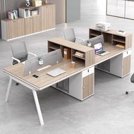 【FYS】Staff Desk Chair Combination Simple Modern 4-Seat Two Pairs 6 Four-Staff Screen Card Holder Off