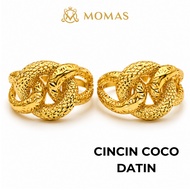 MOMAS CINCIN COCO DATIN 5D Emas 916 Original Cincin Emas 916 Tulen Cincin Emas 916 Original Emas Mur