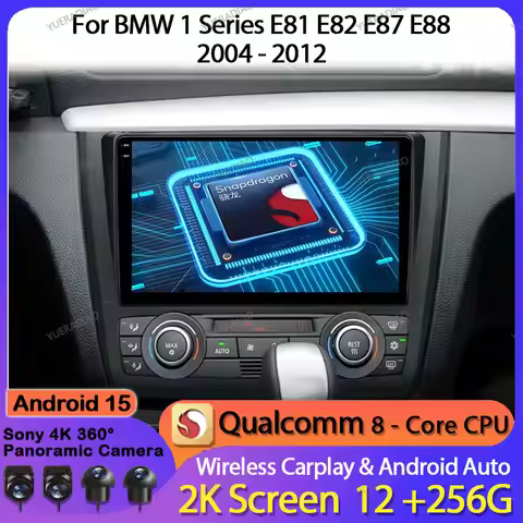 Android 15 Car Radio For BMW 1-Series E88 E82 E81 E87 2004 - 2011 Carplay & Android Auto SWC Multime