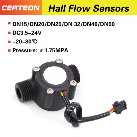 Water Flow Sensor Hall Effect Flow Meter 1/2 3/4 1 2 Inch Nylon Liquid Flow Meter for Irrigation Wat