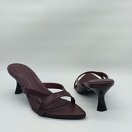 ZUNERA beige heels with gelosy cone heels BIG size