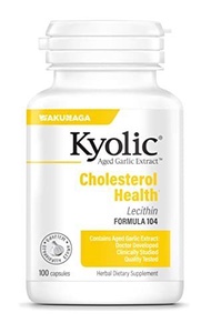 Kyolic Aged Garlic Extract Formula 104 Cholesterol Health， 100 Capsules (Packaging May Vary)