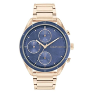 Calvin Klein CK-25200172 - Jam Tangan Wanita Blue Rosegold Original Garansi Resmi