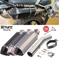 Slip On For Yamaha Tricker XG250 XT250 Motorcycle Exhaust System Muffler Escape Modified Contact Middle Pipe Adapter Con