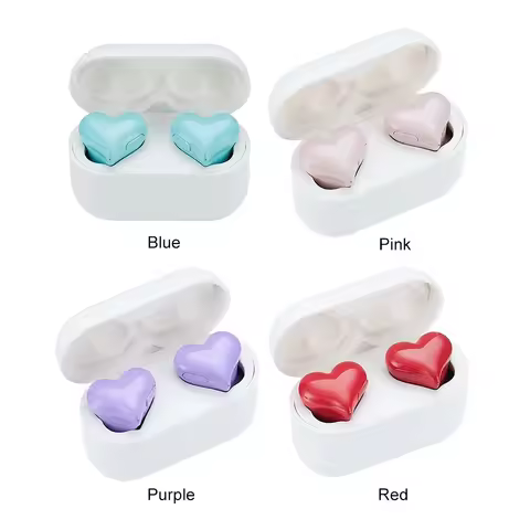 Wireless Earphones Hi-Fi Stereo Headphones Heartbuds Bluetooth-compatible In Ear for Student Girl Wo