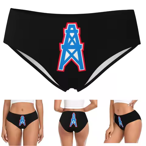 Custom Houston Oilers T-Shirt1980 Houston Oilers Panties Briefs Women's Comfort Briefs Underwear Bre
