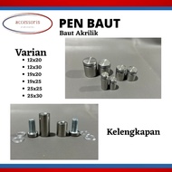 ACCAL - Standoff Glass Acrylic Bolt Pen 12x20 12x30 19x20 19x25 25x25 25x30 - WELDOM