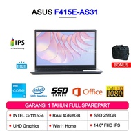 [✅Baru] Laptop Asus Vivobook F415E-As31 Core I3-1115G4 Ram 8Gb 256Gb