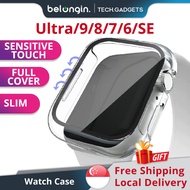 belongin Watch Case Screen Protector for Apple Watch Series 9 8 7 SE 6 5 4 Ultra Size 49mm 45mm 44mm 41mm 40mm