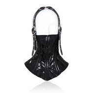Adult Sex Toy PU Leather Head Harness BDSM Bondage Mouth Mask Fetish Restraint Leather Mask