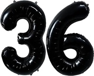 40 Inch Black Balloon Numbers 36 Black Balloon 36th Birthday Decoration Number Balloons 36 Giant Hel