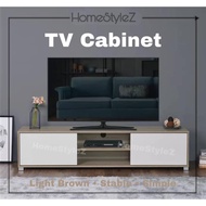 TV Cabinet / 6 feet TV Cabinet - BROWN & WHITE