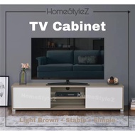 TV Cabinet / 6 feet TV Cabinet - BROWN &amp; WHITE