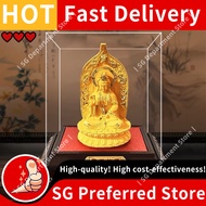 Velvet Sand Gold Guanyin Bodhisattva Statue Home Decor Buddha Statue Gold-Plated Bodhisattva Craft O