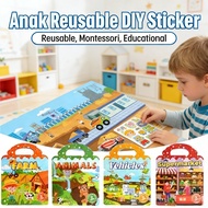 Reusable DIY Stickers for Kids Montessori Busy Book Activity Educational Toys for Kids Jelly Book St