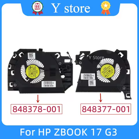 Y Store NEW CPU Cooling Fan & GPU Fan For HP ZBOOK 17 G3 848378-001 848377-001 FGD9 FGDN DC5V 0.5A F