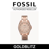 Fossil Women's ES2811 Riley Multifunction Rose-Tone Stainless Steel Watch
