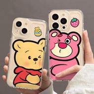 Hug Pooh bear for iPhone 14promax 16pro 12promax 13pro XR 16promax 12pro 7 8plus 13promax 15promax s