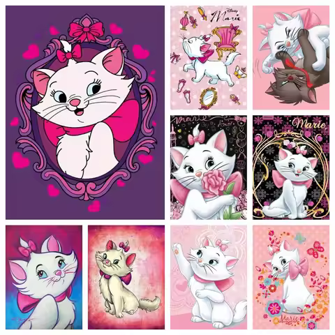 Disney Marie Cat 5D DIY Diamond Painting Mosaic Embroidery Cartoon The Aristocats Full Square Round 