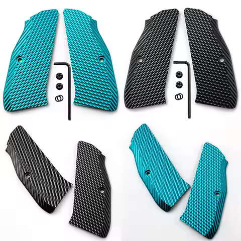 1 Pair Aluminium Alloy CZ75 Grips Handle Patches for CZ 75 Full Size, SP-01 Series Shadow 2 75B BD,D